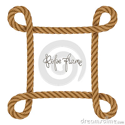 Rope vector frame Vector Illustration