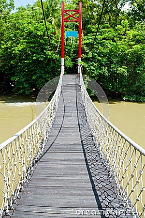 Rope walkway Stock Photo