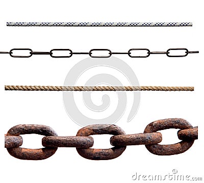 Ropes and chains Stock Photo