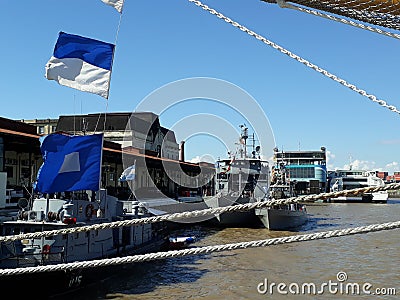 Ropes and flags Editorial Stock Photo