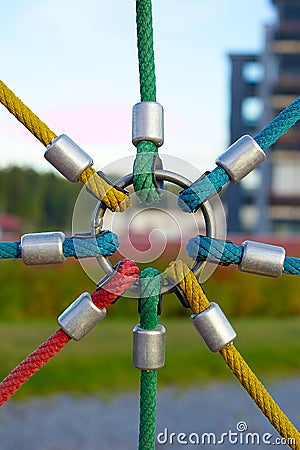 Ropes on play equipment Stock Photo