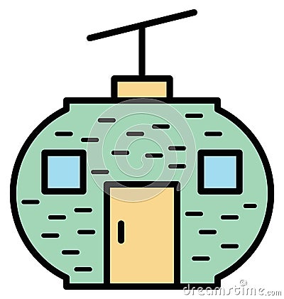 Ropeway Isolated Vector Icon that can be easily modified or edit Stock Photo