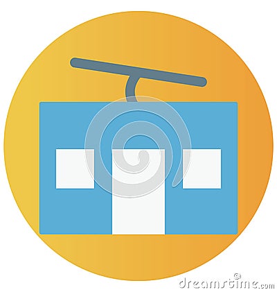 Ropeway isolated vector icon which can be easily edit or modified Stock Photo