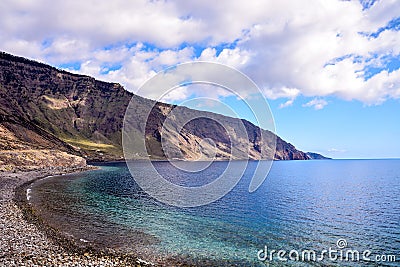Roque de Bonanza beach in El Hierro Stock Photo
