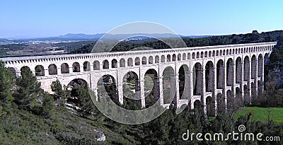 The Roquefavour Aqueduct in Provence Stock Photo