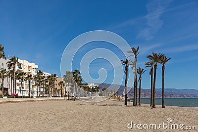 Roquetas del Mar playa Costa de AlmerÃ­a, AndalucÃ­a Spain Editorial Stock Photo