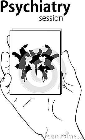 Rorschach inkblot test random vector image Vector Illustration