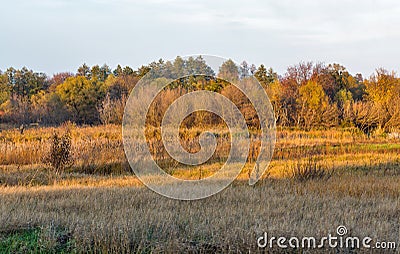 Ros river autumn landscape, Ukraine Stock Photo