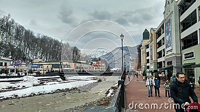 Rosa khutor alpine resort Editorial Stock Photo