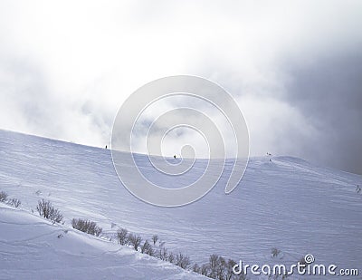 Ski slope in Rosa Khutor, Russia Stock Photo