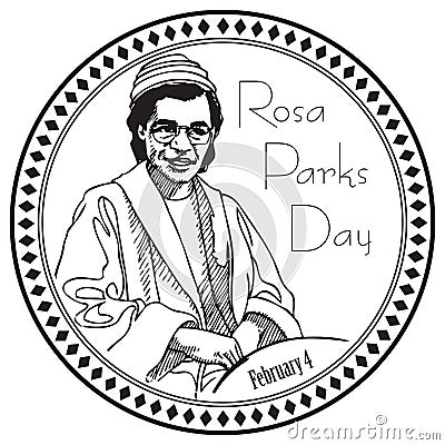 Rosa Parks Day Vector Illustration