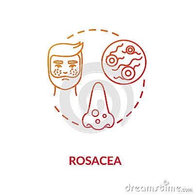 Rosacea concept icon Vector Illustration