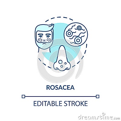 Rosacea concept icon Vector Illustration