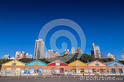 Rosario, Argentina. Coastal park next to the Parana River. Editorial Stock Photo