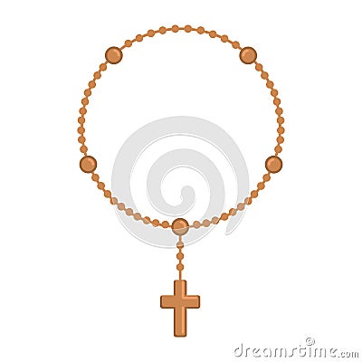 rosary catholicism design Vector Illustration