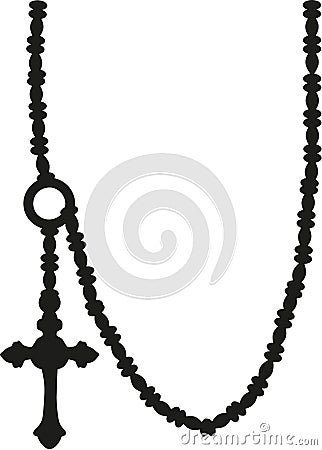 Rosary for praying Vector Illustration