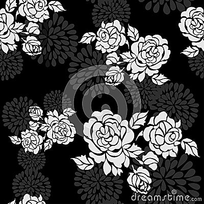 Rose abstract pattern Vector Illustration