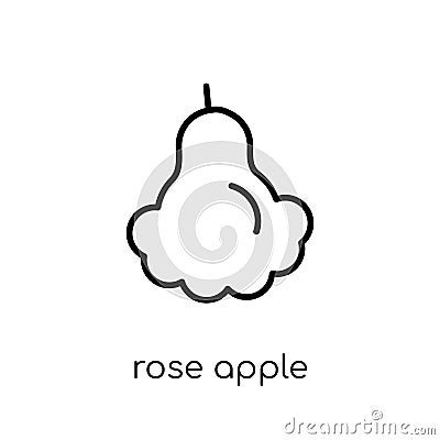 Rose apple icon from Fruit and vegetables collection. Vector Illustration