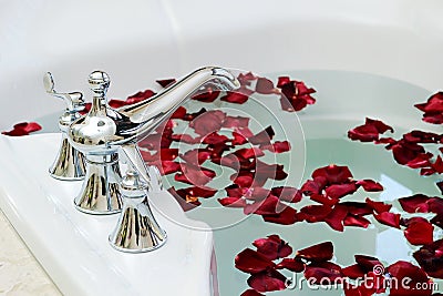 Rose bathtub Stock Photo