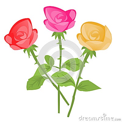 Floral illustration. rose bouquet Vector Illustration