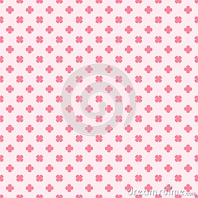 Rose clover pattern. Seamless vector background Vector Illustration