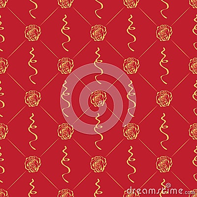 Rose colorful seamless background. Vector Illustration