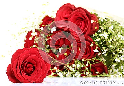 Rose flower bouquet Stock Photo