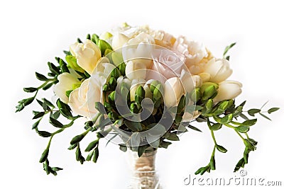 Rose flower bouquet for the bride Stock Photo