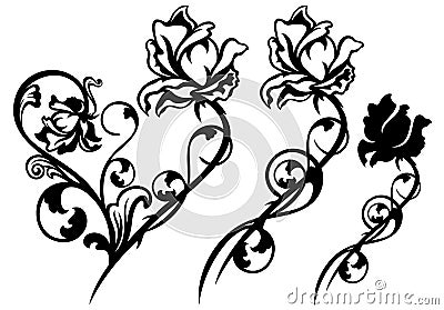 Rose flower decor Vector Illustration