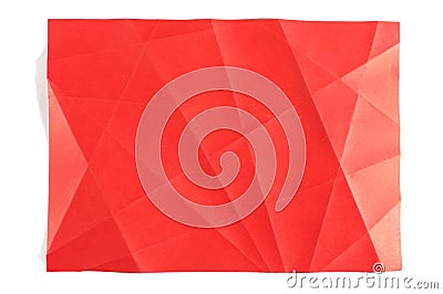 Rose folded sheet of paper Stock Photo