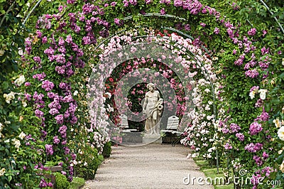 The rose garden Beutig in Baden-Baden Stock Photo