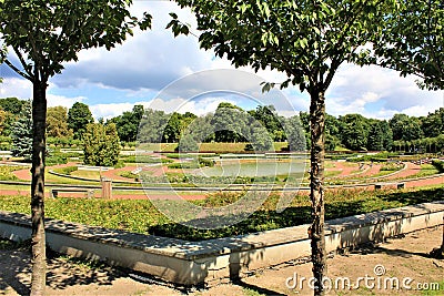 Rose Garden in Citadel Park in Poznan, Poland Stock Photo