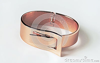 Rose Gold Expandable Bracelet Stock Photo