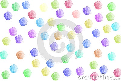 Rose icon flower colour with isolate Stock Photo