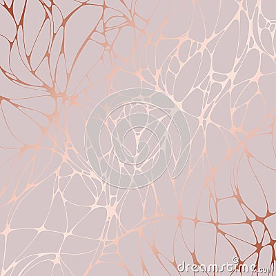 Rose marble. Abstract vector pattern with rose gold imitation. Decorative background for the design Vector Illustration