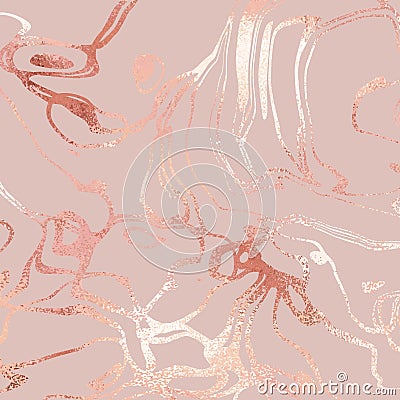 Rose marble. Luxury vector texture with a foil effect Vector Illustration