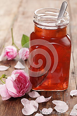 Rose petal jam Stock Photo