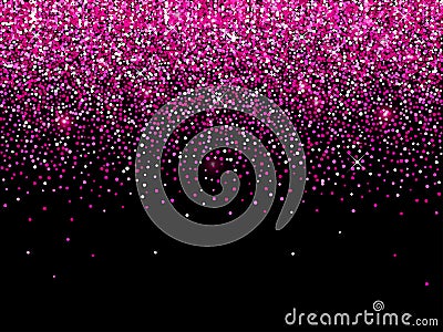 Rose pink gold glitter confetti sparkle background Vector Illustration