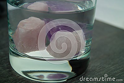 Rose quartz Amethyst Stock Photo