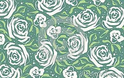 Rose seamless pattern background Vector Illustration