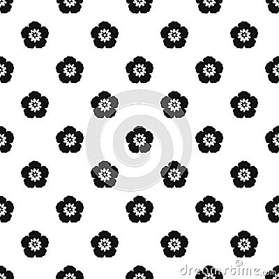 Rose of Sharon pattern, simple style Vector Illustration