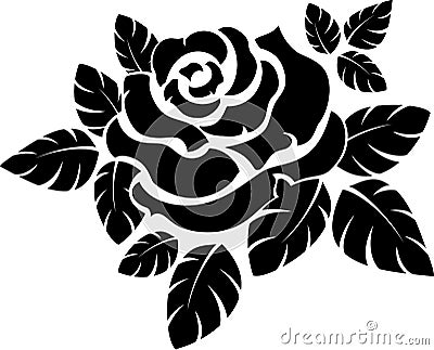 Rose silhouette Vector Illustration