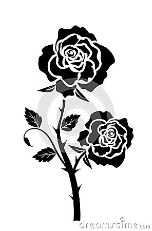 Rose silhuette Vector Illustration