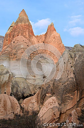 The rose valley in Cappadocia Stock Photo