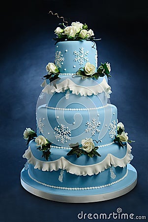 Rose wedding cake Stock Photo