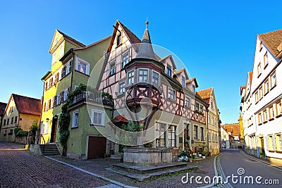 The Rose well in the town Weikersheim Stock Photo
