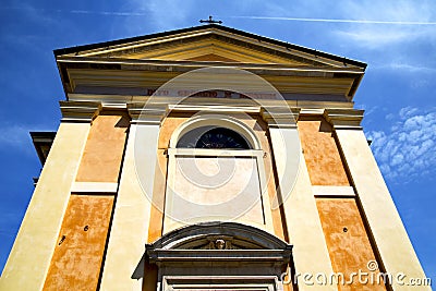 rose window italy lombardy in the jerago old church Stock Photo