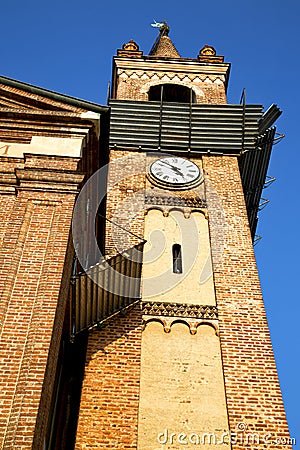 rose window italy lombardy in the parabiago tower ti Stock Photo
