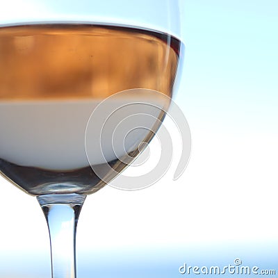 Rose wine sunset wine wine glass Stock Photo