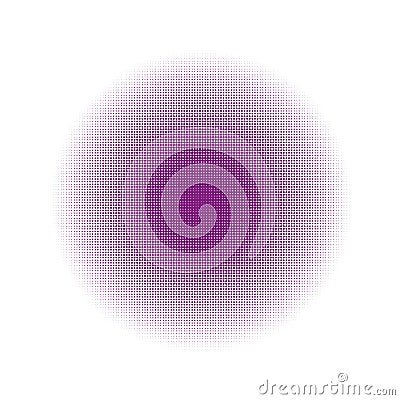 Roseate Circle Pattern Halftone. Comic Dotted Pattern. Halftone Abstract Background. Dots Vector. Geometric Gradient Design. Graph Stock Photo
